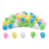 Помпоны с блестками 'Пастель', 15мм, 5 цветов, 50шт, Astra&Craft