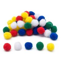 Помпоны 'Цвета радуги' 15мм, 5 цветов, 50шт, Astra&Craft