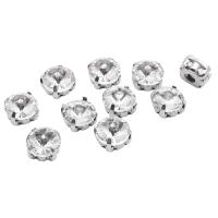 РЦ001НН8 Хрустальные стразы в цапах круглой формы, белый 8 мм, 10 шт. Astra&Craft