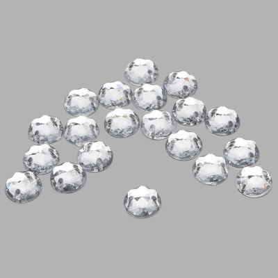 Стразы пришивные, акриловые, 8мм, 20шт/упак (круглые) Astra&Craft (N38 прозрачный)