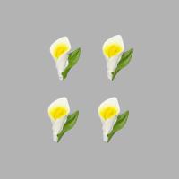 LR15-4615 Декор для рукоделия 'Каллы', белые, 4 шт/упак