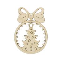 L-1332 Деревянная заготовка Игрушка с елочкой внутри 9,5*6,7*0,3см Astra&Craft