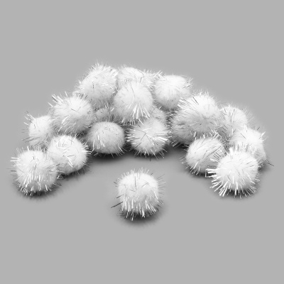 Помпоны с люрексом, 25 мм, упак./25 шт., 'Астра'