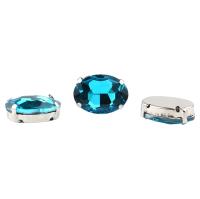 ОЦ010НН1318 Хрустальные стразы в цапах овальной формы, голубой 13х18 мм, 3 шт.