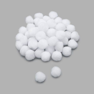 Помпоны декоративные 20мм, 50шт/упак, Astra&Craft (PA-001 белый)