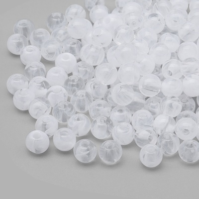 2006 Бусины пластиковые, полупроз., цветные, круглые, 6мм, 20гр, 170(+/-10)шт/упак,Astra&Craft (033 прозрачный)