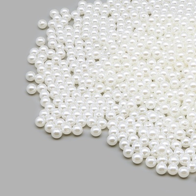 (7706546/7738650) Бусины круглые, пластик, 10мм, 500гр Astra&Craft (001 NL белый)