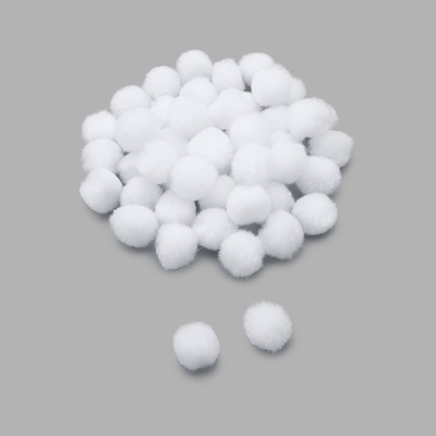 Помпоны декоративные 15мм, 50шт/упак, Astra&Craft (PA-001 белый)