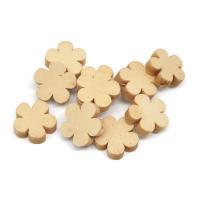 4AR2004 Бусины деревянные, неокрашенные, цветочки, 20мм, 18гр, 10шт/упак, Astra&Craft
