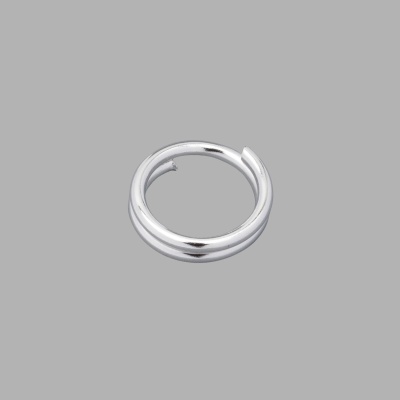 4AR253/254 Кольцо соединительное двойное, 6мм, 50шт/упак, Astra&Craft (Серебро)