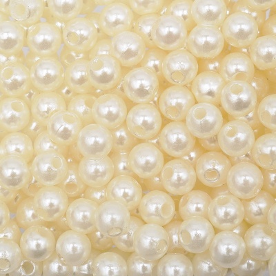 Бусины пластиковые, 'жемчуг', цветные, круглые, 5мм, 25гр, Astra&Craft (003 NL телесный)