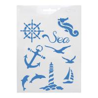 Трафарет пластиковый 'Море', размер А5, Astra&Craft