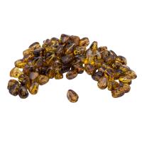 3414 Бусины пластиковые, , 'янтарь', плоская груша, 10*7мм, 20гр, Astra&Craft