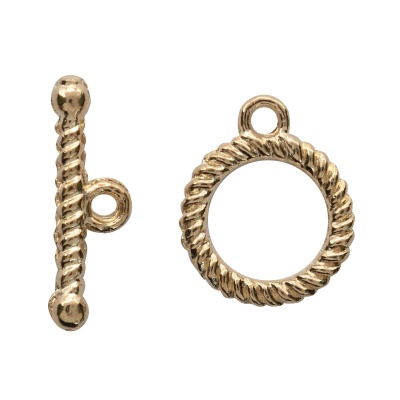 4AR215 Замок-тогл, d 12мм, 2пары/упак, Astra&Craft (Золото)