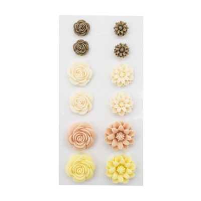 Декор для рукоделия 'Цветы' 12 шт/упак, Astra&Craft (ARS2076)