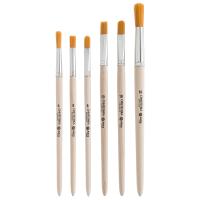 Набор кистей №6, синтетика (круглая №6,10, плоская №8,10, овальная №8,10), 6шт/уп, Astra&Craft