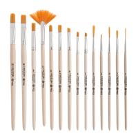 Набор кистей №10, синтетика (круглая, овальная, плоская, лайнер, веерная), 14шт/уп, Astra&Craft