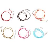 Набор вощеных шнурков для кулонов и подвесок с замком 45см, d-2мм, 6шт, сине-оранжевый, Astra&Craft