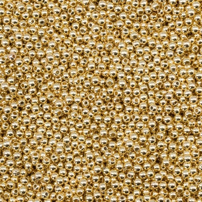 (7722537) Бусины металлизированные, пластик, 4мм 500гр, Astra&Craft (4# золото)