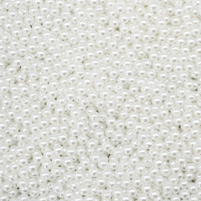 (7706544) Бусины круглые, пластик, 6мм, 500гр Astra&Craft (001 NL белый)