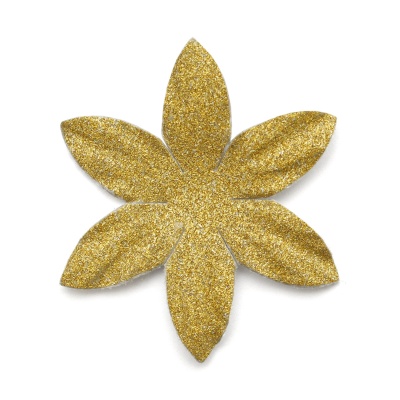 YX15-119 Бумажные лепестки с блестками 'Ромашка', d 4,5 см, упак./8 шт. (золотой)