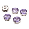 РЦ011НН10 Хрустальные стразы в цапах круглой формы, сиреневый 10 мм, 5 шт. Astra&Craft
