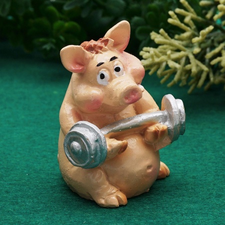 AS15-03, Миниатюра. Кабанчик со штангой 4*3 см