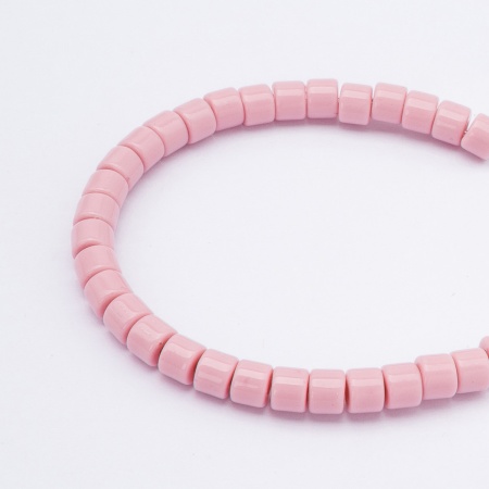 (7739890/7739298) 2141 Бусины пластиковые, цилиндр, 5*6мм, 500гр Astra&Craft (002 розовый)