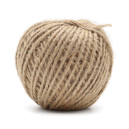 73402 Шпагат джутовый 2-х ниточный 1120 текс, кач. СВ, 1,12 мм*50 м, 60 гр (+/- 5 гр), цв. натуральный