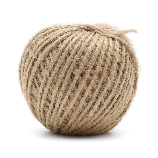 73402 Шпагат джутовый 2-х ниточный 1120 текс, кач. СВ, 1,12 мм*50 м, 60 гр (+/- 5 гр), цв. натуральный