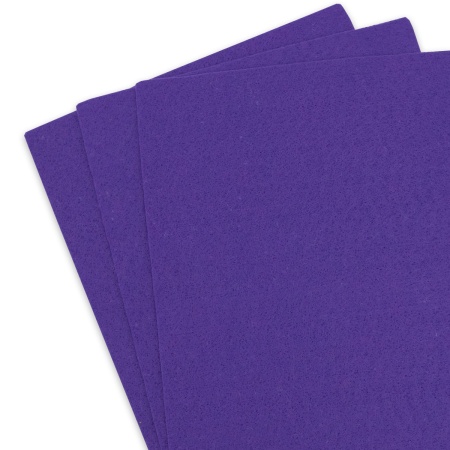 Фетр листовой мягкий, 3.0мм, 20х30см, 3шт/упак Astra&Craft (AF875 темно-фиолетовый)