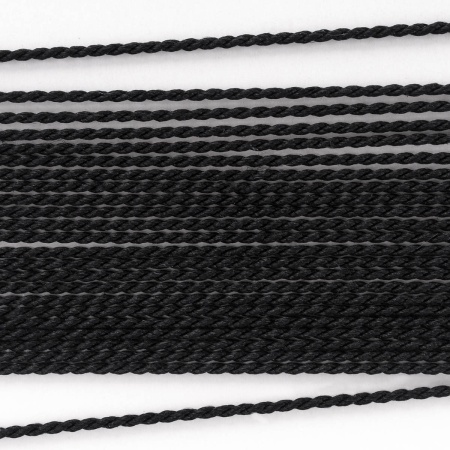 XQ180 Шелковый шнур 0,7мм, 2м, с иглой, Astra&Craft (черный)