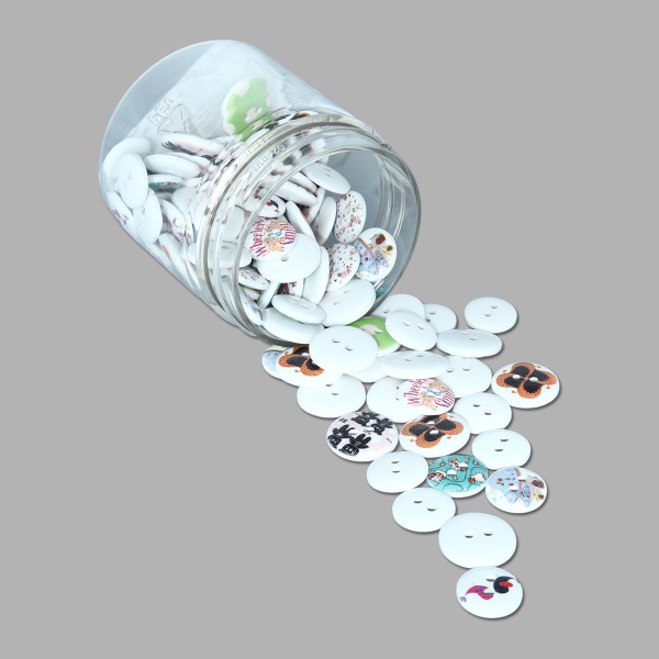 Набор деревянных пуговиц 'Ассорти', 15-18 мм, 100шт