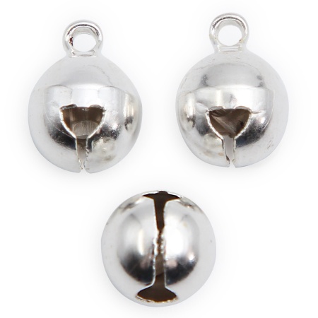 Бубенчики для рукоделия 10 мм, 50 шт., Astra&Craft (серебро)