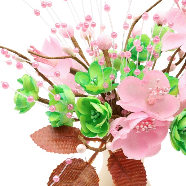 Набор мини-букетиков для декора, высота 10-14 см, розово-зеленый, Astra&Craft