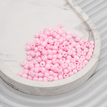 Бисер Astra&Craft 6/0, 15г (966 (55)-О яр.розовый/непрозрачный)