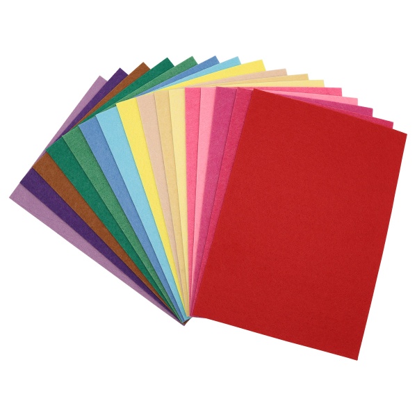 Фетр листовой жесткий ассорти, 3.0мм, 20х30см, 16шт/упак Astra&Craft (1)