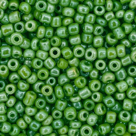 Бисер, (стекло), 11/0, упак./20 гр., Astra&Craft (124 салат/непрозр.глянцевый)