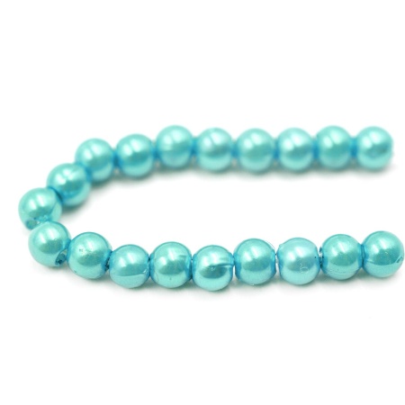 Бусины пластиковые, 'жемчуг', цветные, круглые, 4мм, 25гр, Astra&Craft (029 NL бирюза)