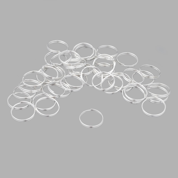 4AR259/260 Кольцо соединительное двойное, 12мм, 50шт/упак, Astra&Craft (Серебро)