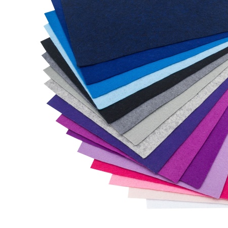 Фетр листовой мягкий ассорти, 1.0мм, 20х30см, 16шт/упак, Astra&Craft (2)