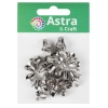 4AR201 Шапочка для бусин, 12мм 30шт/упак, Astra&Craft (Серебро)