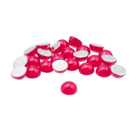 Полубусины пластиковые, 'желейные', полупрозрачные в цвете, 8мм, 25шт/упак, Astra&Craft (J8 красный)