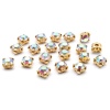 ЗЦ001ДС66 Хрустальные стразы в цапах круглые (золото) белый (с покрытием) 6х6мм, 20 шт/упак Astra&Craft