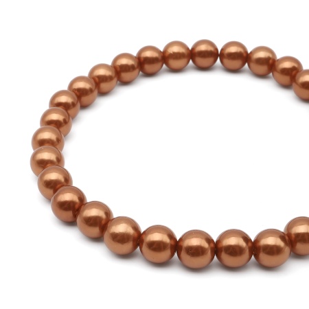 Бусины пластиковые, 'жемчуг', цветные, круглые, 10мм, 25(+/-3)гр, Astra&Craft (045 NL темное золото)