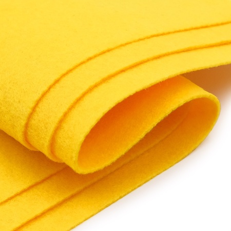 Фетр листовой мягкий, 1.0мм, 20х30см, 10 шт/упак Astra&Craft (AF817 желтый)