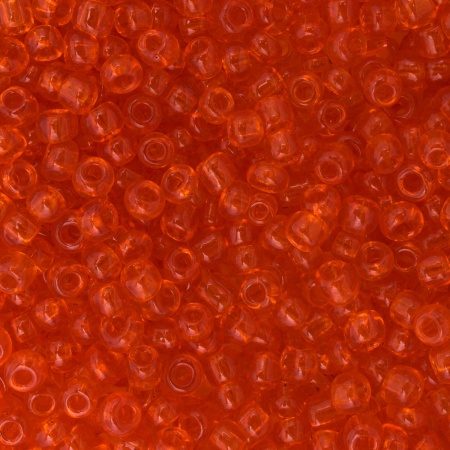 Бисер, (стекло), 11/0, упак./20 гр., Astra&Craft (9В т. оранжевый/прозрачный)