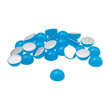 Полубусины пластиковые, 'желейные', полупрозрачные в цвете, 8мм, 25шт/упак, Astra&Craft (J4 синий)