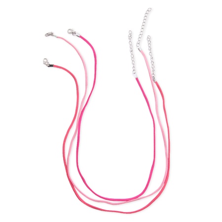 Набор замшевых шнуров с карабином для кулонов и подвесок 45см d-2мм 3шт