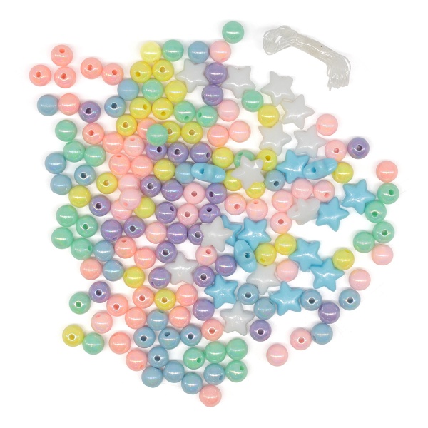 5018475 Набор бусин с эластичным шнуром 'Мороженое', Astra&Craft